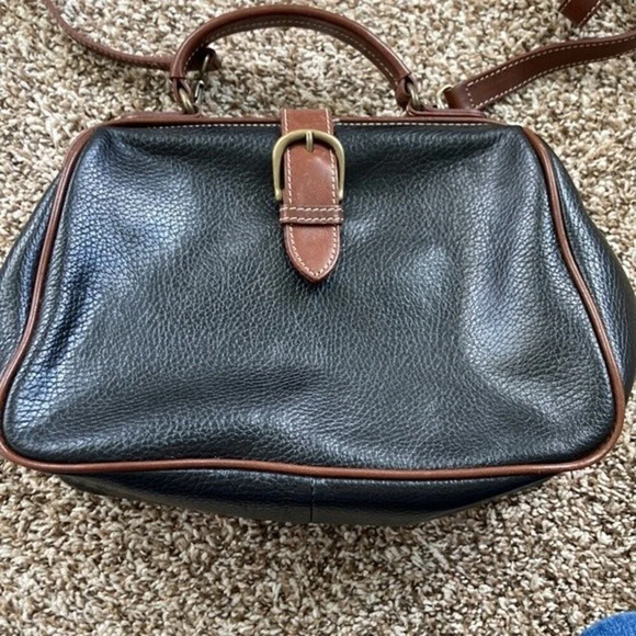 Vintage Talbots Black Brown Crossbody Bag - Picture 5 of 16